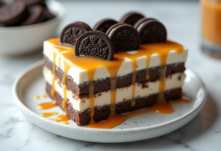 Caramel Oreo Icebox Cake: A Decadent No-Bake Dessert