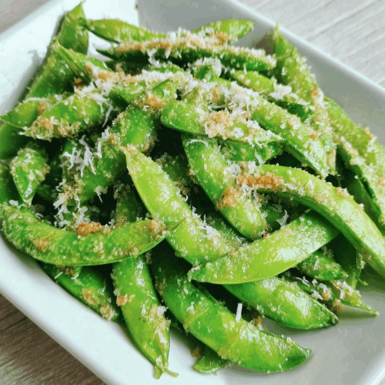 Garlic Parmesan Sugar Snap Peas
