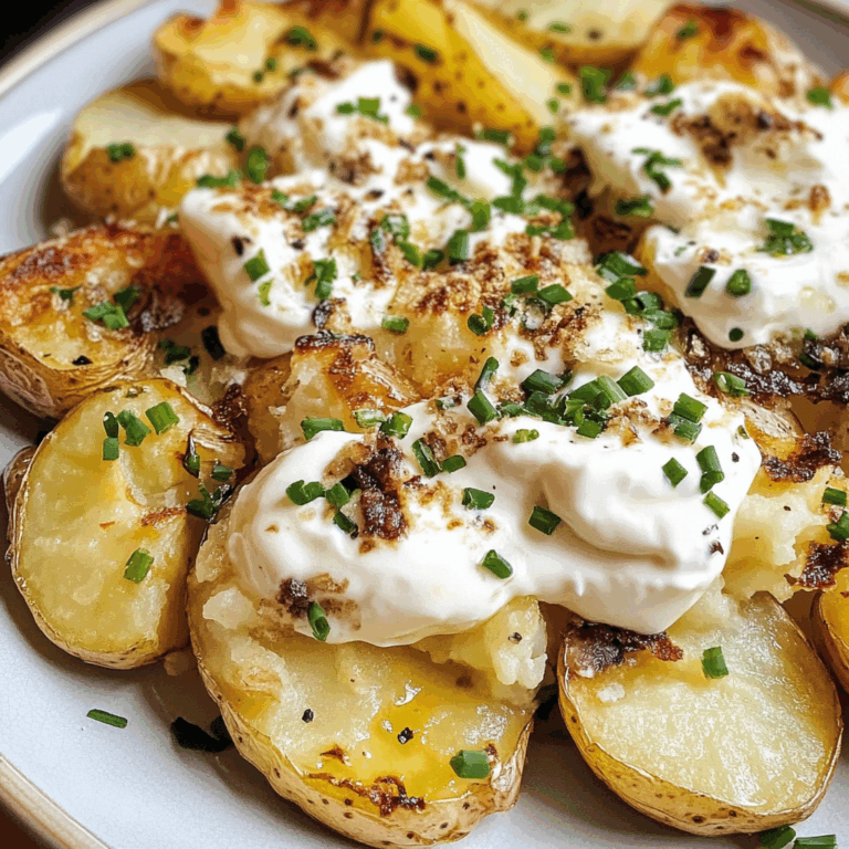 Sour Cream and Onion Smashed Potatoes