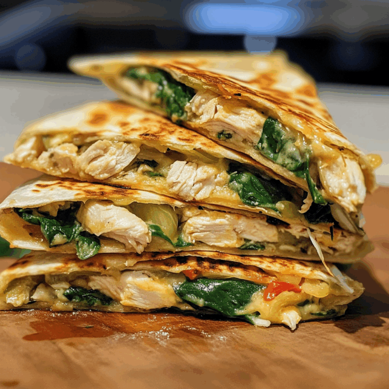 Spinach Artichoke and Chicken Quesadilla