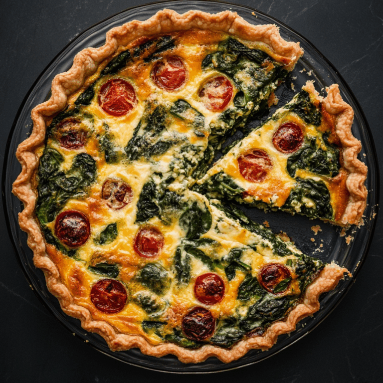 Spinach Quiche: A Savory Delight with a Flaky Crust