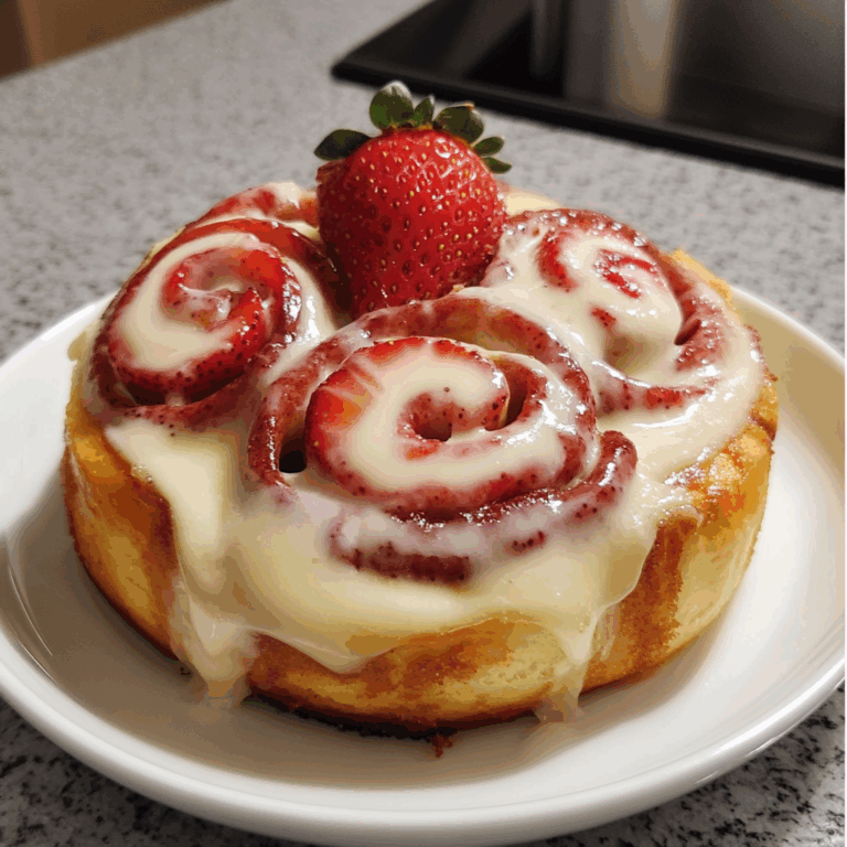 Strawberry Cheesecake Cinnamon Rolls