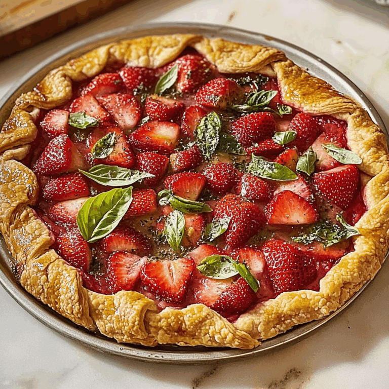 Strawberry Basil Galette: A Rustic Delight