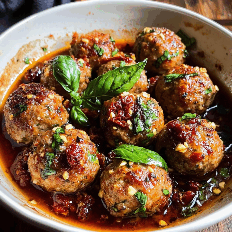 Turkey Meatballs with Sun-Dried Tomatoes and Basil