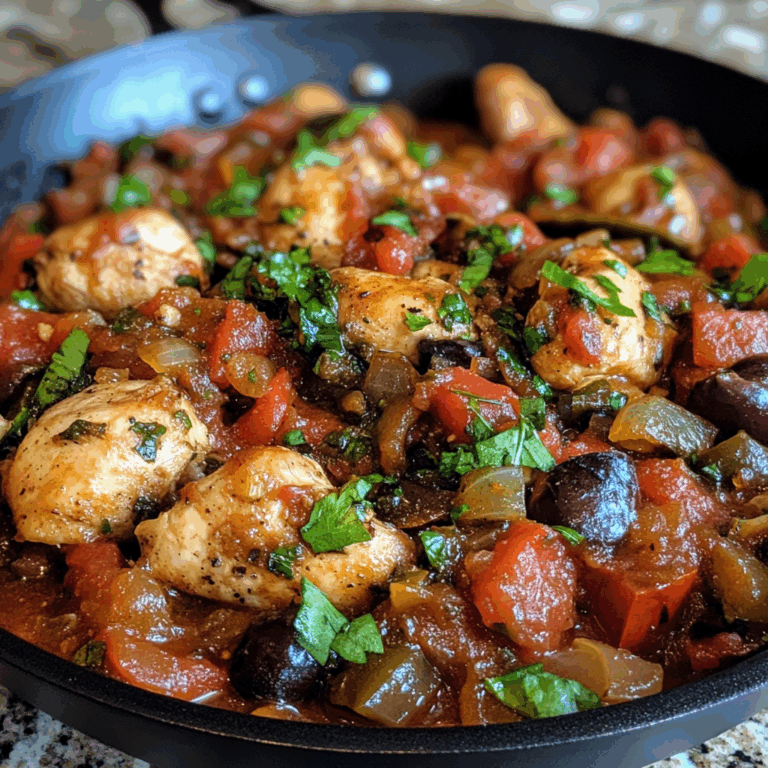 Tuscan Skillet Chicken Cacciatore