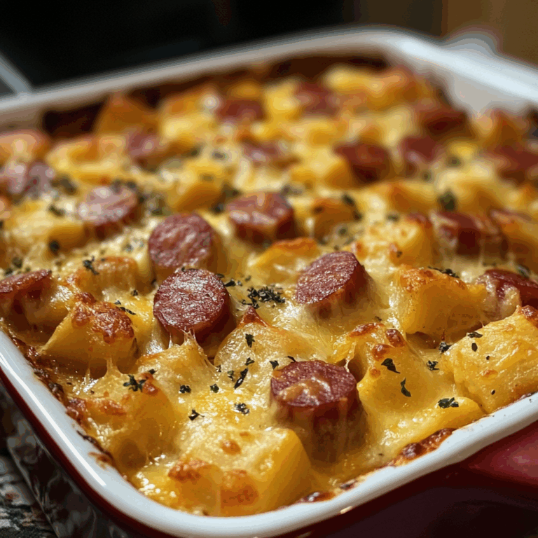 Hearty Kielbasa and Cheese Casserole