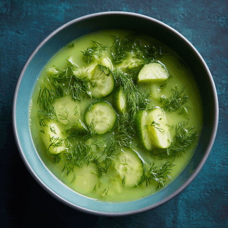 Creamy Cucumber and Dill Pickle Soup