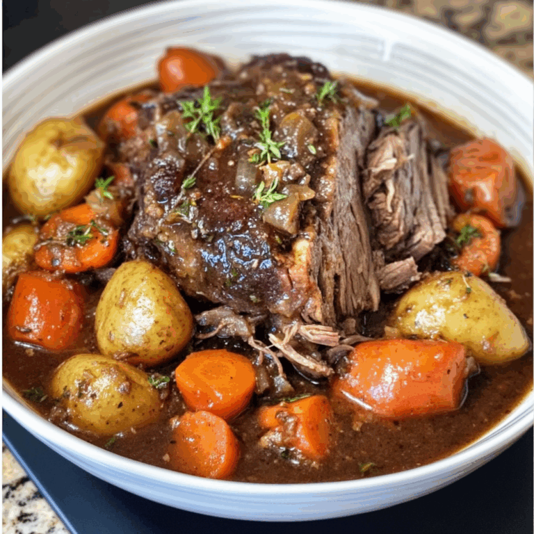 Slow Cooker Pot Roast with Potatoes and Carrots