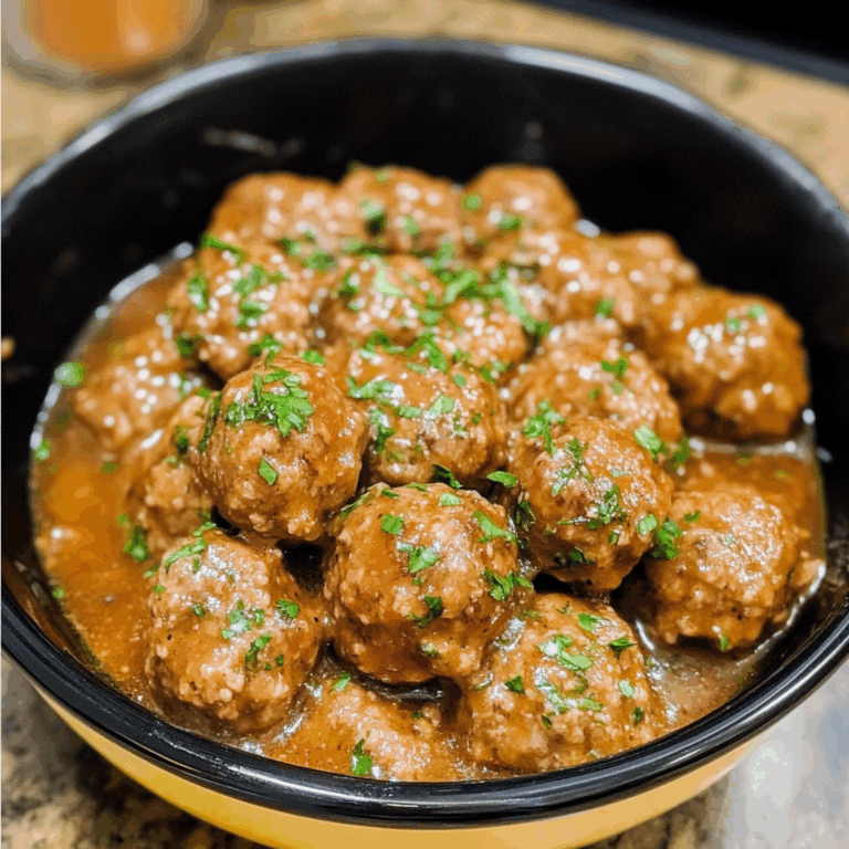 Slow Cooker Salisbury Steak Meatballs