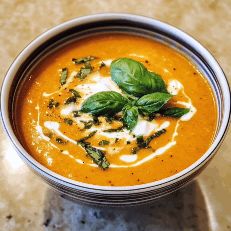 Creamy Basil Cheese Soup with Sour Cream