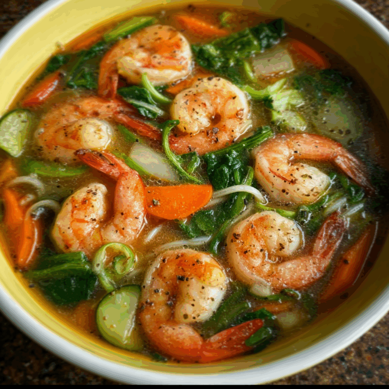 Simmered Shrimp and Vegetable Soup