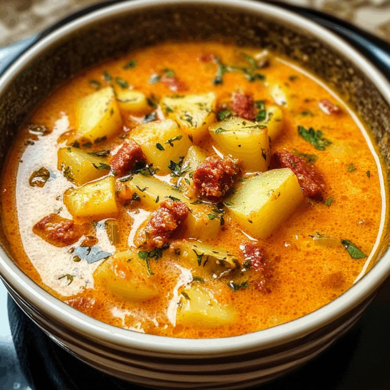 Authentic Spanish Potato Soup with Chorizo