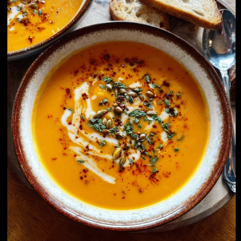 Spicy Butternut Squash Sweet Potato Soup