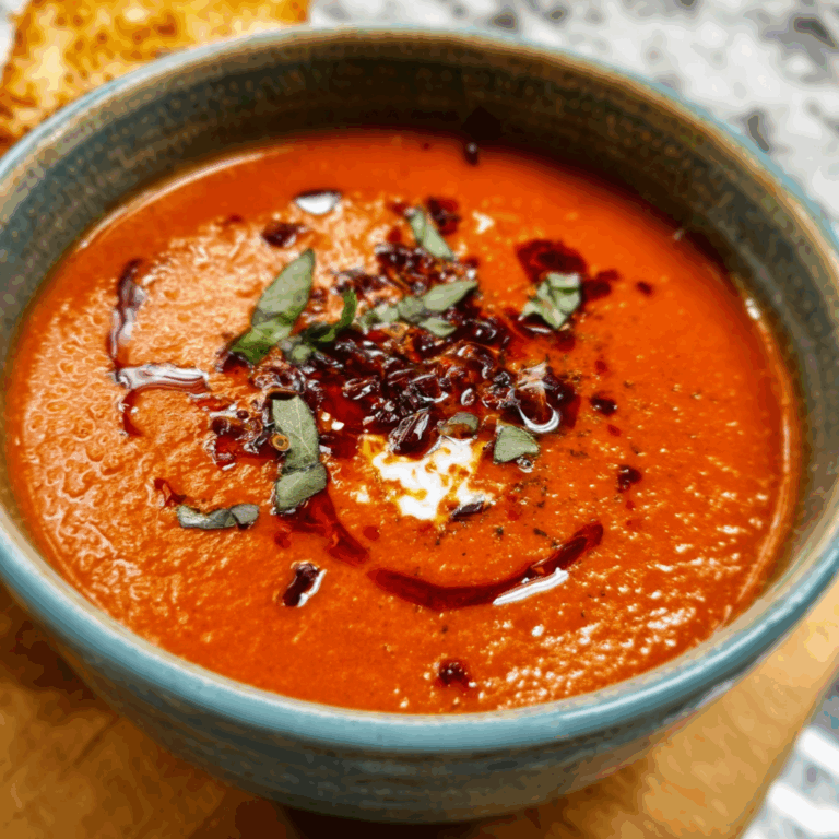 Spicy Roasted Red Pepper Soup