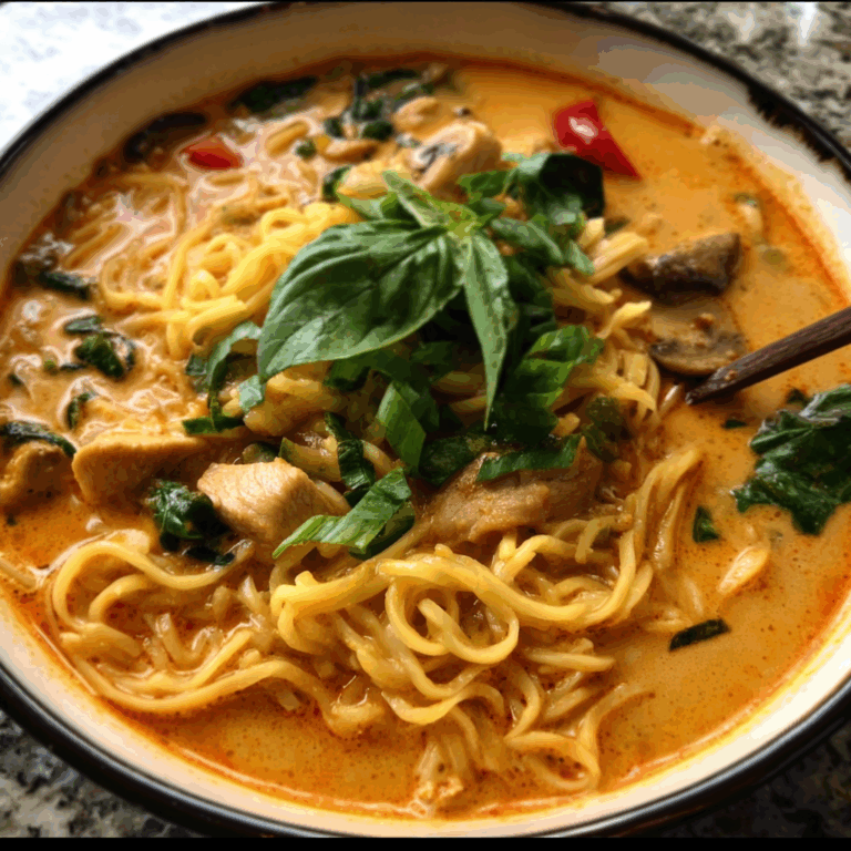 Aromatic Thai Red Curry Noodle Soup