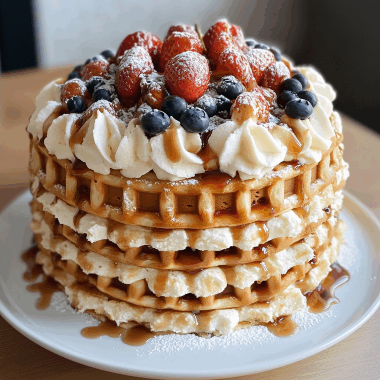 Decadent Waffle Cake: A Stunning Breakfast Showstopper