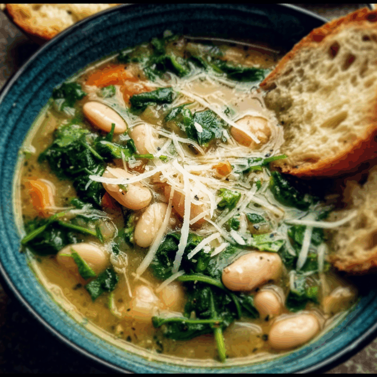 Creamy White Bean Soup with Spinach and Carrots