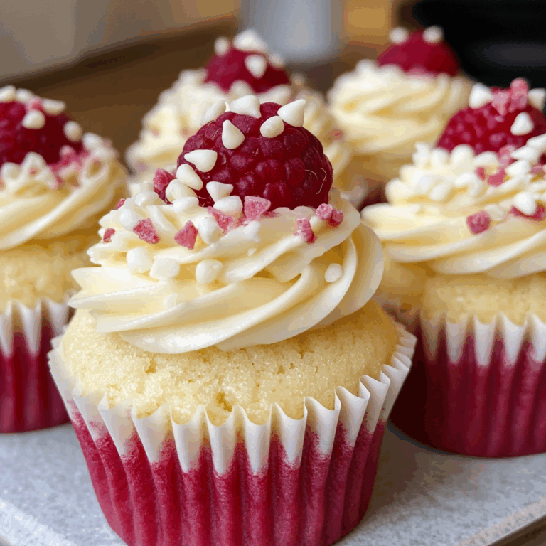 White Chocolate Raspberry Cupcakes