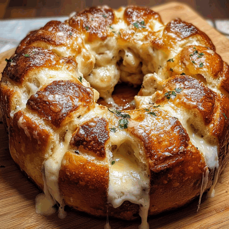 Chicken Alfredo Monkey Bread with Cheese
