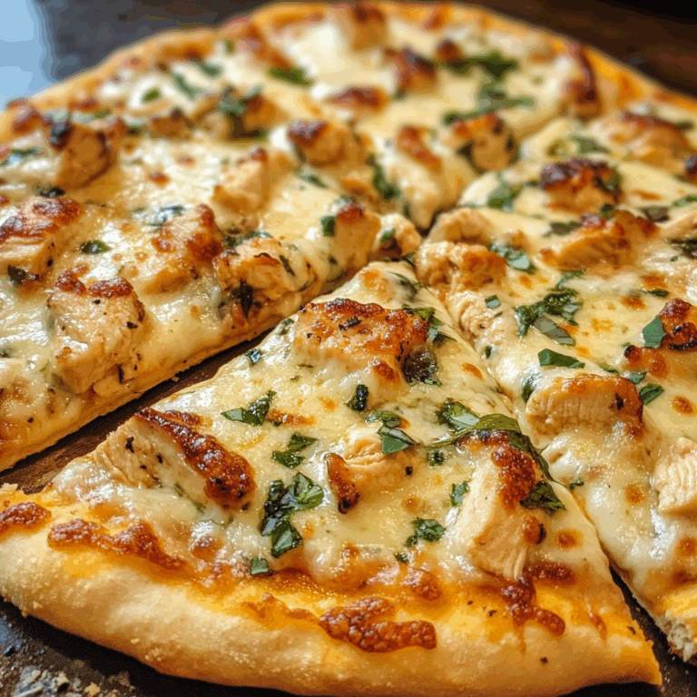 Creamy Chicken Alfredo Pizza