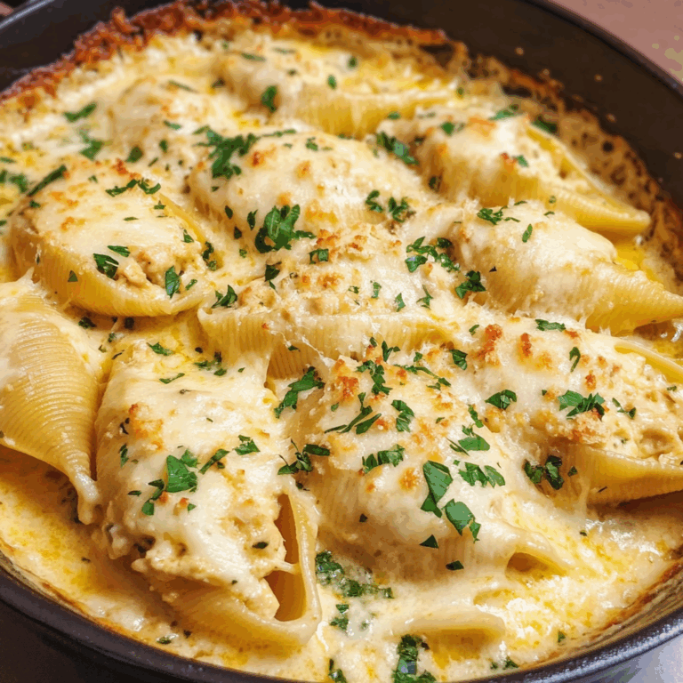 Chicken Alfredo Stuffed Shells