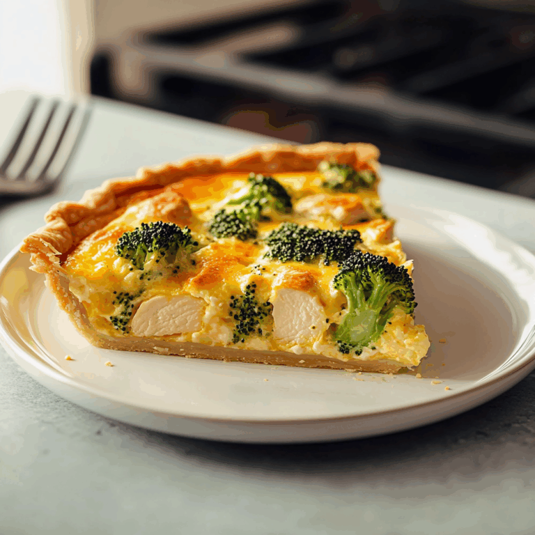 Chicken Broccoli Cheese Quiche: A Comforting Classic