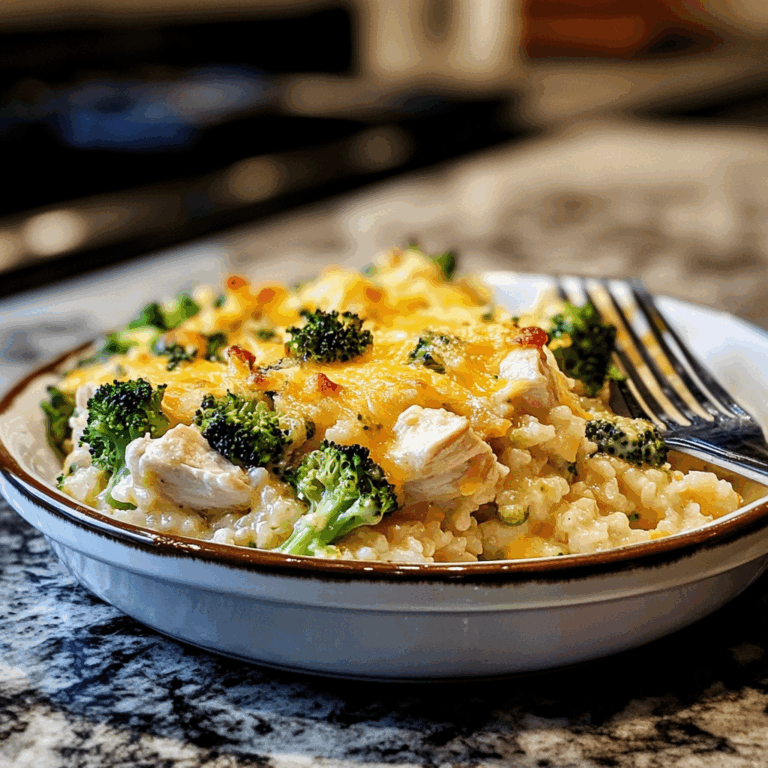 Cheesy Chicken Broccoli Rice Casserole