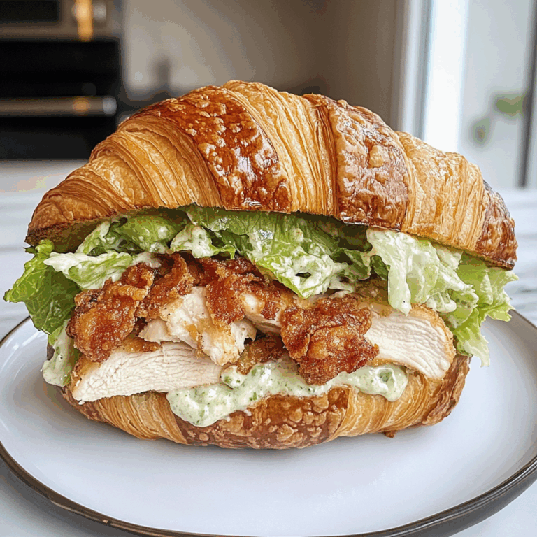 Chicken Caesar Croissant Sandwich