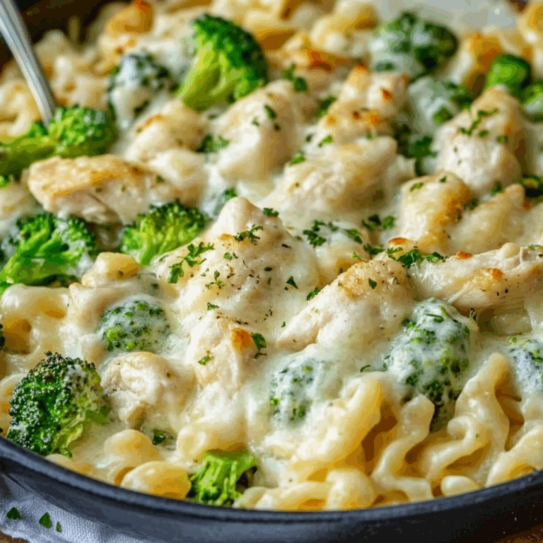 Chicken and Broccoli Baked Alfredo