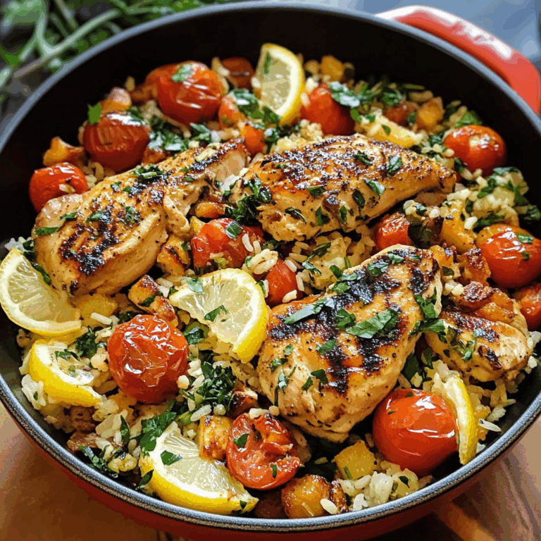 Chicken and Lemon Rice with Tomatoes