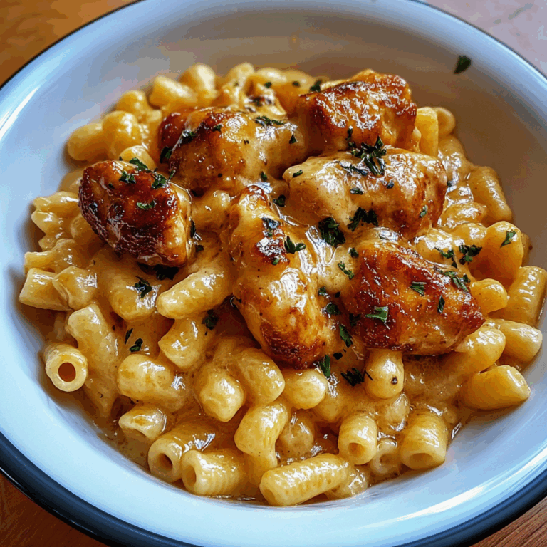 Chicken and Macaroni with Honey Garlic Butter