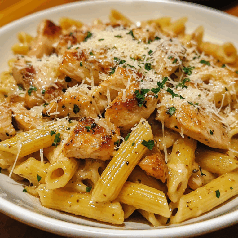 Chicken and Pasta with Parmesan Cheese