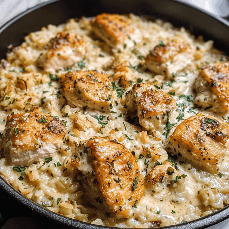Chicken and Rice Bake with Parmesan Cream Sauce