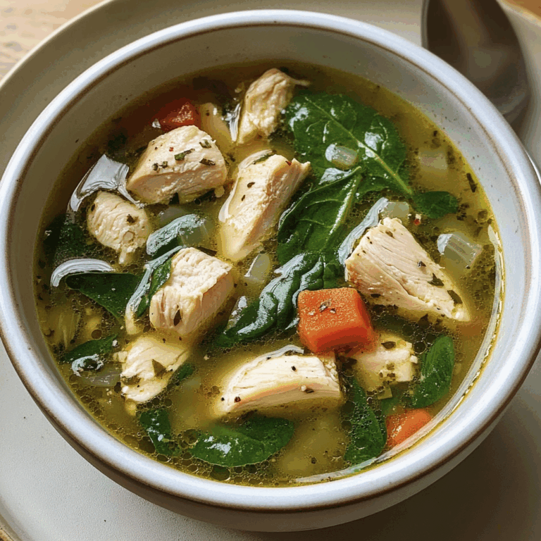 Chicken and Spinach Soup: A Comforting and Nutritious Delight
