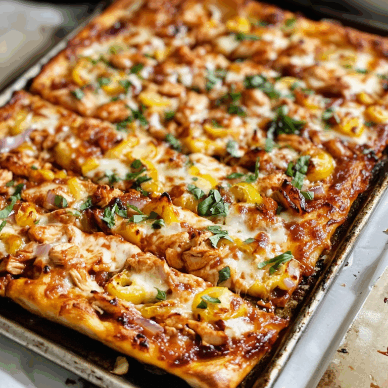 Sheet Pan BBQ Chicken Pizza