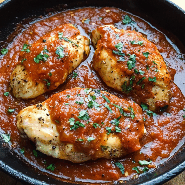 Skillet Chicken in Roasted Red Pepper Sauce