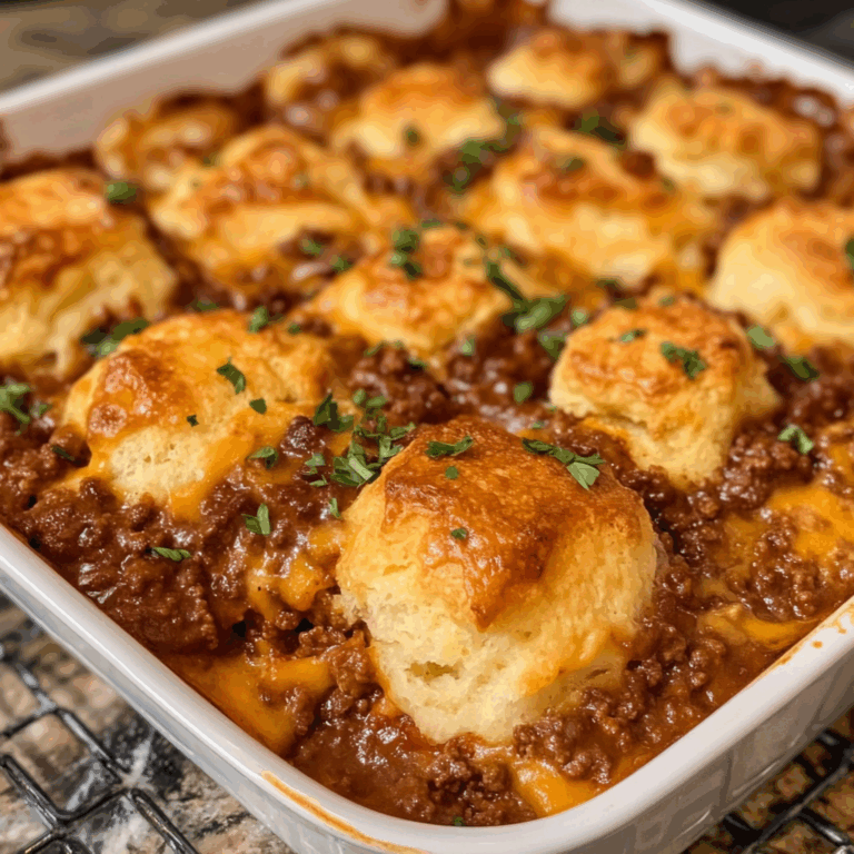 Sloppy Joe Biscuit Casserole: A Comforting and Easy Weeknight Meal