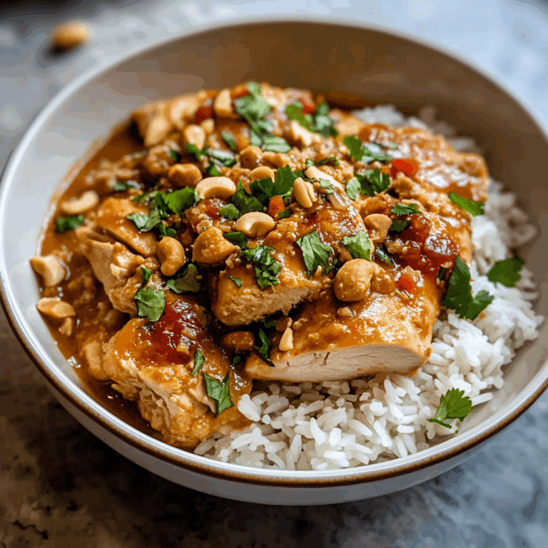 Slow Cooker Peanut Chicken with Rice
