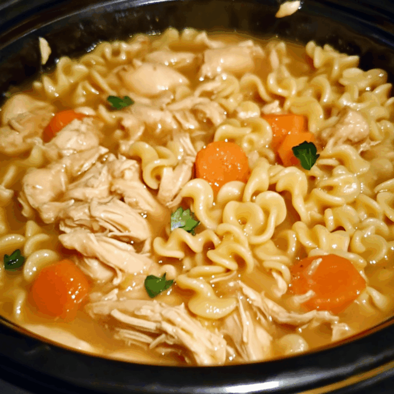 Comforting Chicken and Noodles in the Crock Pot