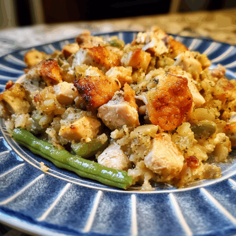 Succulent Chicken and Stuffing with Crisp Green Beans
