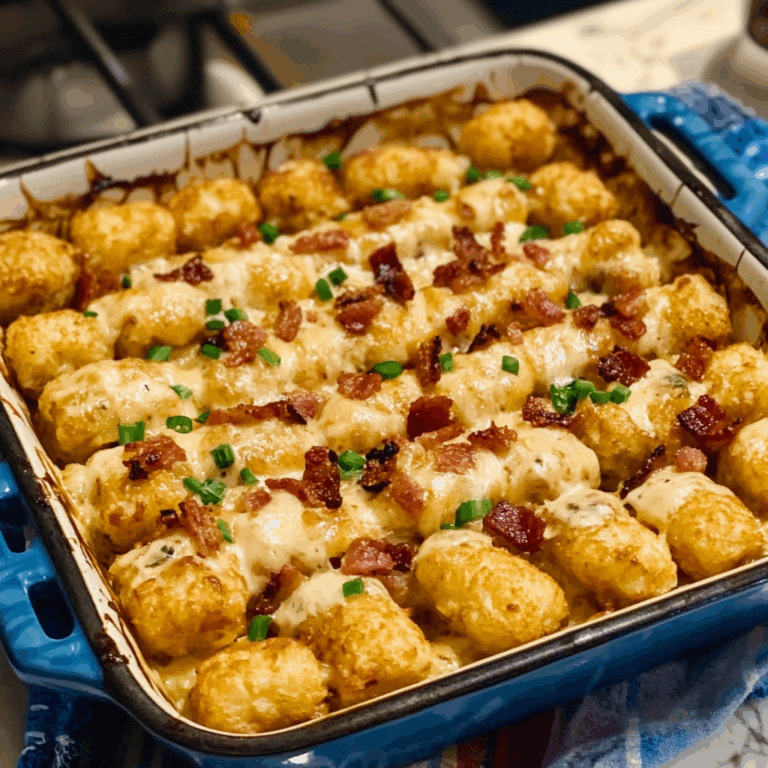 Chicken Bacon Ranch Tater Tot Casserole