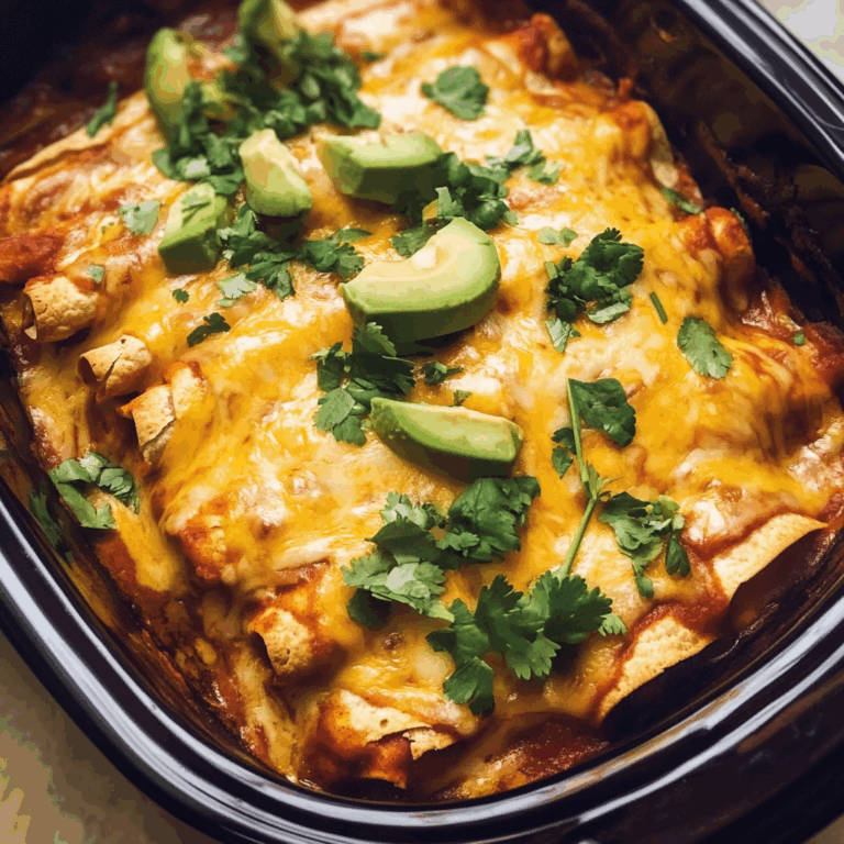 Slow Cooker Chicken Enchilada Casserole