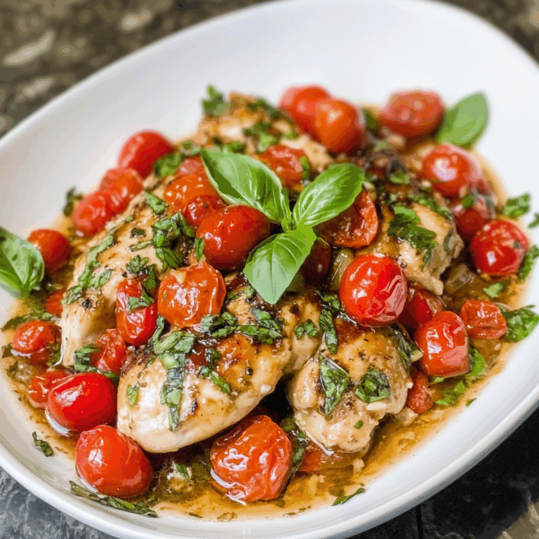 Slow Cooker Chicken with Cherry Tomatoes & Basil