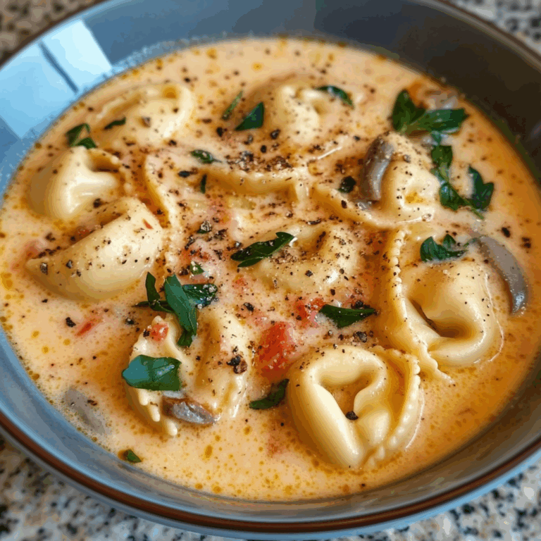 Slow Cooker Creamy Tortellini Soup