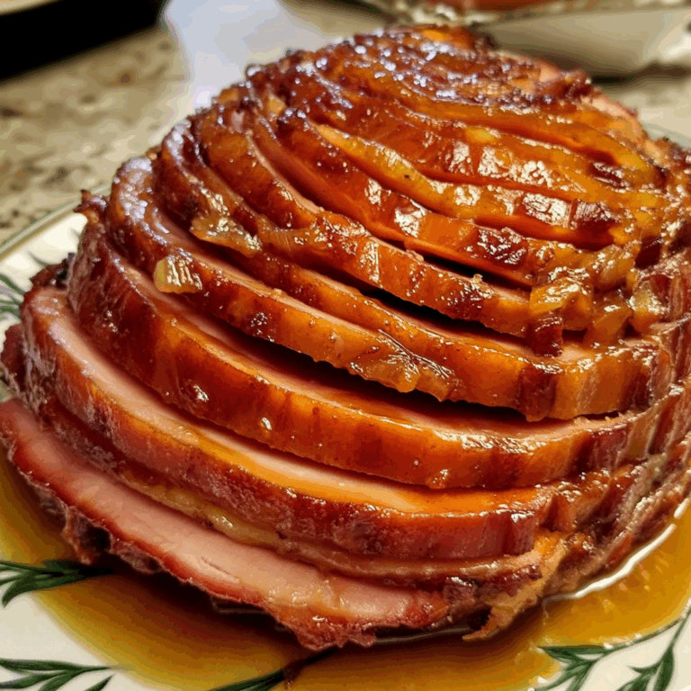 Slow Cooker Ham with Brown Sugar Honey Glaze