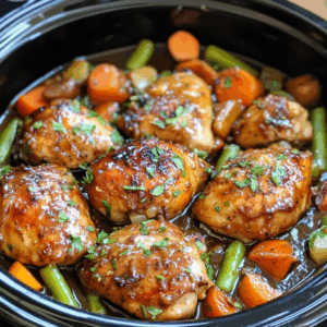 Slow Cooker Honey Garlic Chicken and Veggies