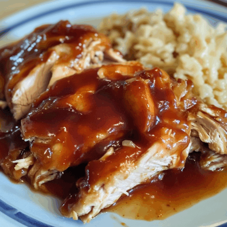 Slow Cooker Peach BBQ Sauce Chicken