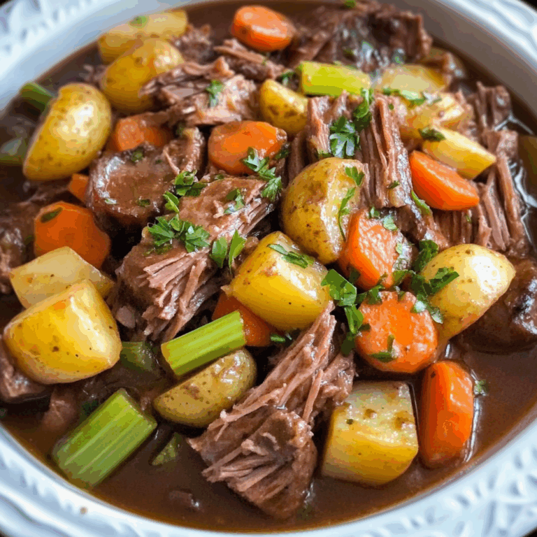 Slow Cooker Pot Roast with Carrots, Potatoes, and Celery