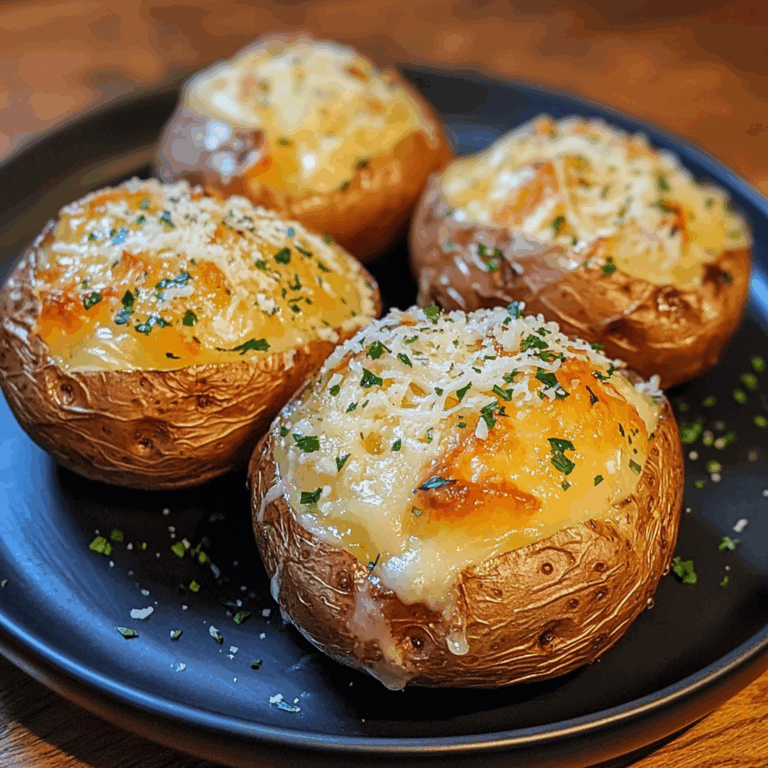 Baked Potatoes with Cheese and Parmesan