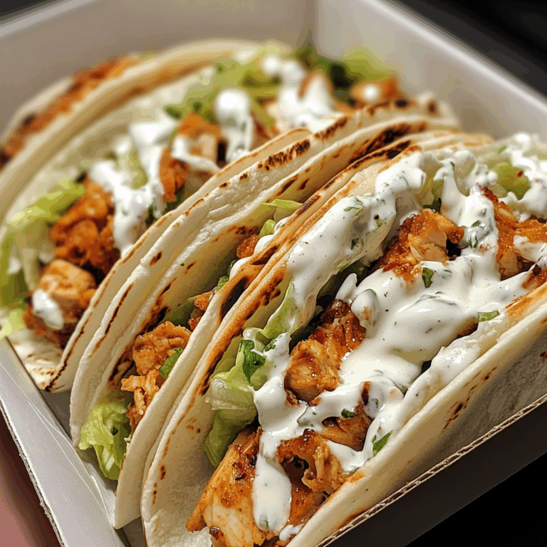 Chicken Street Tacos with Ranch Dressing